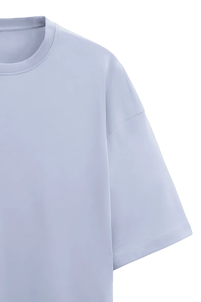 BCool Dude Unisex Oversized Terry T-shirt Lavender - Image 3