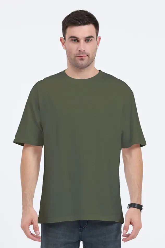 Unisex Oversized Classic T-shirt Olive Green