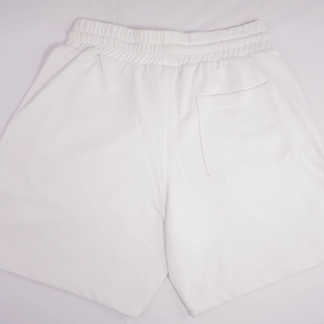 Unisex White Terry Shorts - Image 2