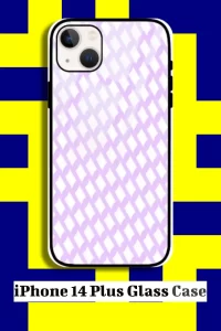 Pink iPhone 14 Plus Back Cover Mobile Glass Case