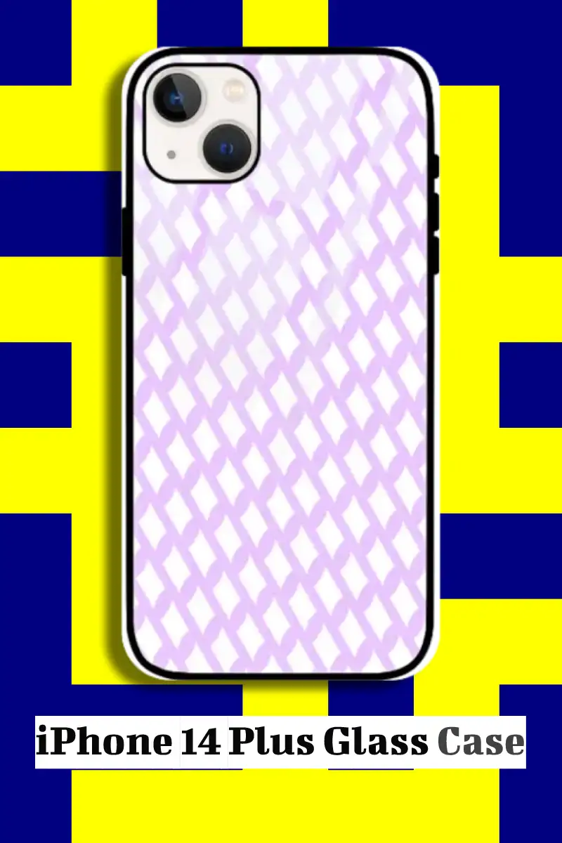 Pink iPhone 14 Plus Back Cover Mobile Glass Case - Image 1