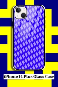 Purple iPhone 14 Plus Back Cover Mobile Glass Case