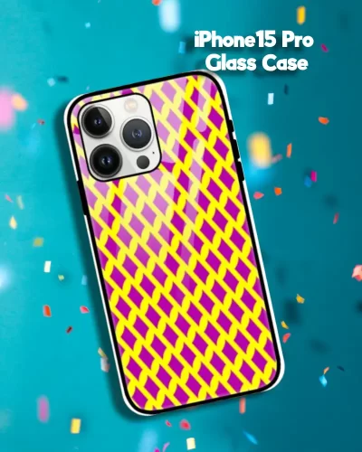 Yellow Rani iPhone 15 Pro Mobile Back Cover Glass Case