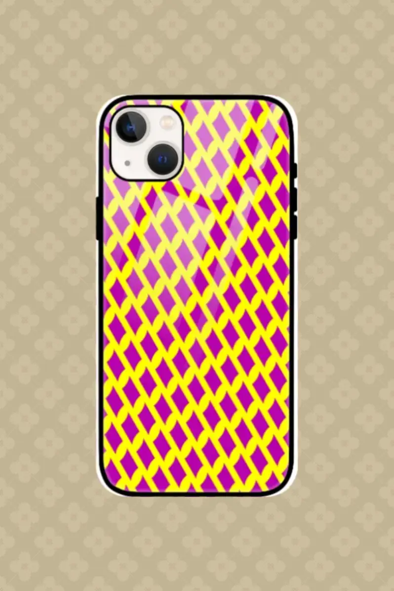 Yellow Rani iPhone 13 Back Cover Mobile Glass Case - Image 1