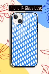 Blue iPhone 14 Mobile Glass Case