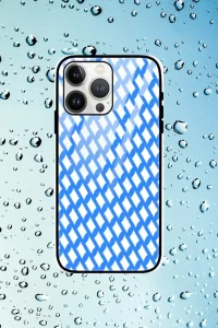 Blue iPhone 13 Pro Max Mobile Glass Case