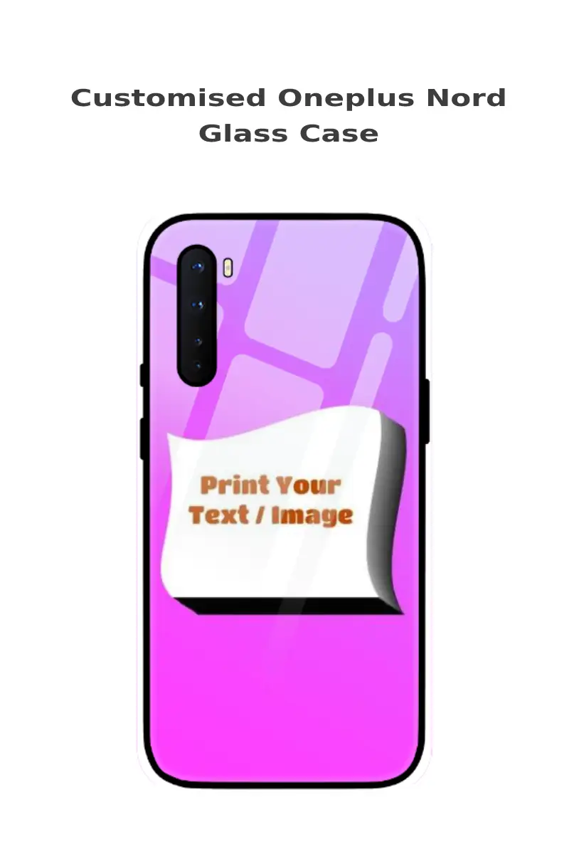 Customised Oneplus Nord  Mobile Back Cover Glass Case - Image 1