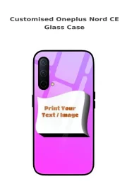 Customised Oneplus Nord CE Mobile Back Cover Glass Case