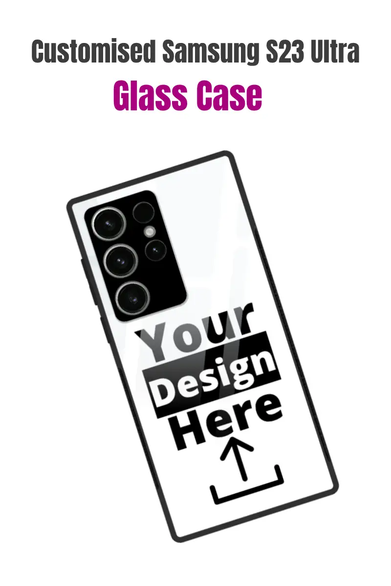 Customised Samsung Galaxy S23 Ultra Mobile Back Cover Glass Case - Image 1
