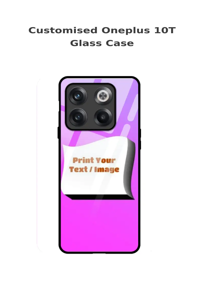 Customised Oneplus 10T Mobile Back Cover Glass Case - Image 1