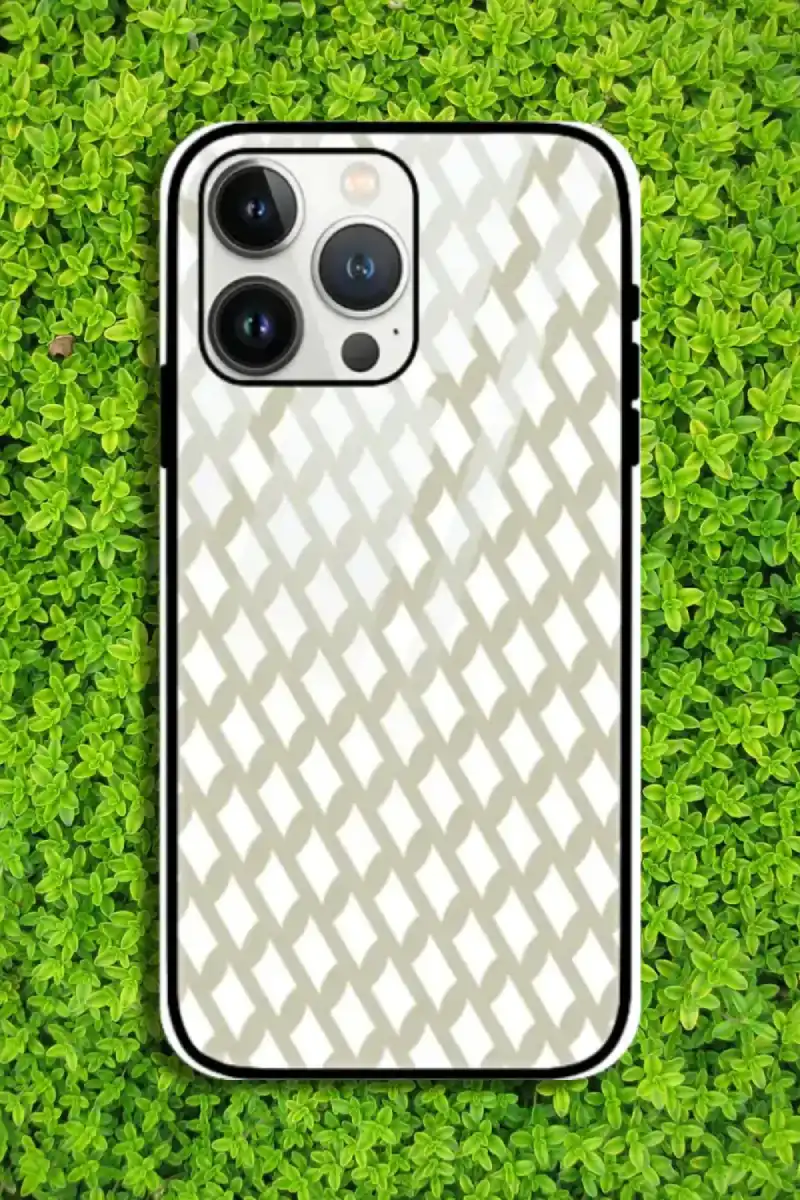 Green Teal iPhone 13 Pro Mobile Glass Case - Image 1