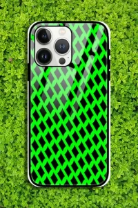 Green Black iPhone 13 Pro Mobile Glass Case