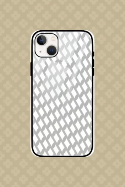 Grey iPhone 13 Back Cover Mobile Glass Case