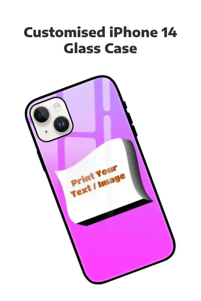 Customised iphone 14 Mobile Back Cover Glass Case