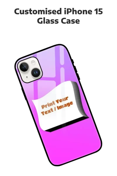 Customised iphone 15 Mobile Back Cover Glass Case