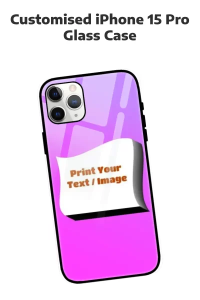 Customised iphone 15 Pro Mobile Back Cover Glass Case