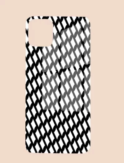 Black White iPhone 13 Back Cover Mobile Glass Case