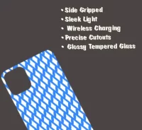 Blue iPhone 15 Pro Max Mobile Back Cover Glass Case - Image 3