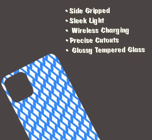 Blue iPhone 15 Pro Max Mobile Back Cover Glass Case - Image 3