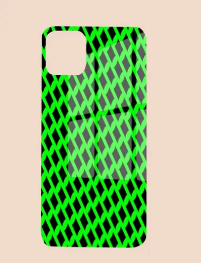 Green Black iPhone 15 Pro Max Mobile Back Cover Glass Case