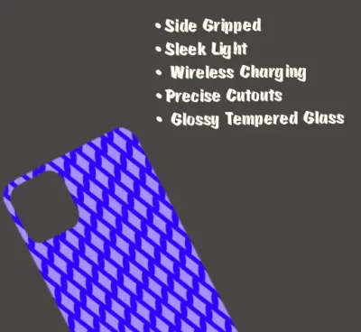 Purple iPhone 15 Pro Max Mobile Back Cover Glass Case