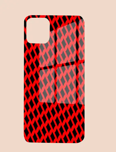 Red Black iPhone 15 Pro Max Mobile Back Cover Glass Case - Image 2