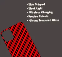 Red Black iPhone 15 Pro Max Mobile Back Cover Glass Case - Image 3