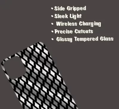 Silver Color iPhone 15 Pro Max Mobile Back Cover Glass Case