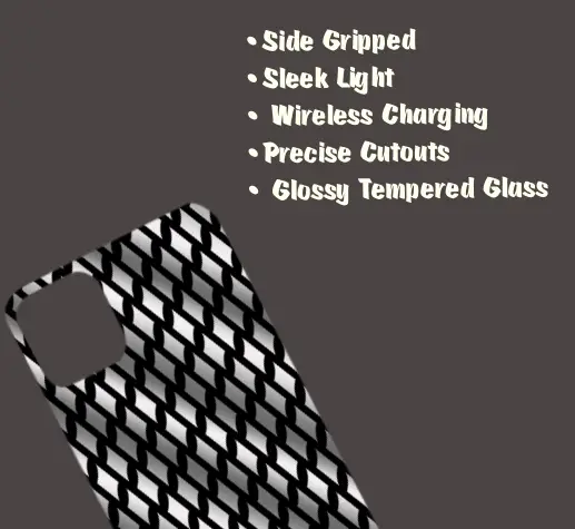 Silver Color iPhone 15 Pro Max Mobile Back Cover Glass Case - Image 3