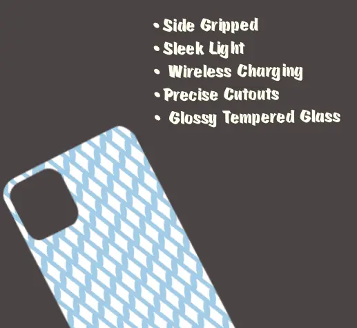 Sky Blue iPhone 15 Pro Max Mobile Back Cover Glass Case - Image 3