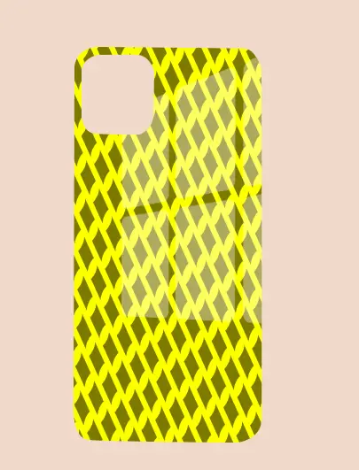 Yellow Mehandi iPhone 15 Pro Max Mobile Back Cover Glass Case - Image 2