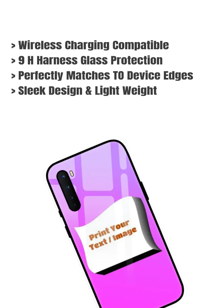 Customised Oneplus Nord  Mobile Back Cover Glass Case - Image 2
