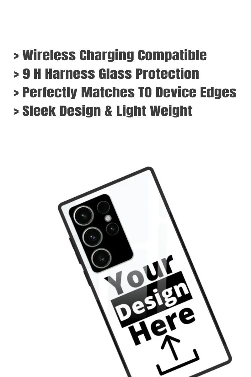 Customised Samsung Galaxy S23 Ultra Mobile Back Cover Glass Case - Image 2