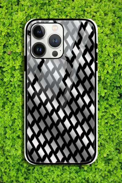 Silver Color iPhone 13 Pro Mobile Glass Case