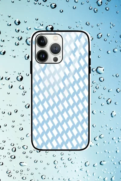 Sky Blue iPhone 13 Pro Max Mobile Glass Case