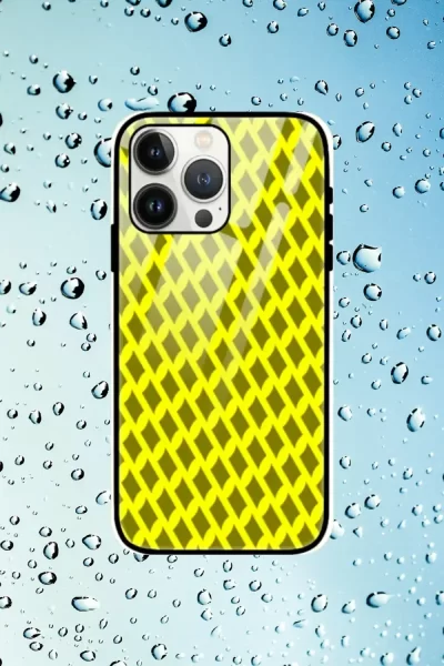 Yellow Mehandi iPhone 13 Pro Max Mobile Glass Case