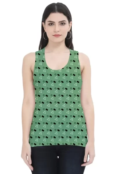 Geometric Print Women Printed Tank Top