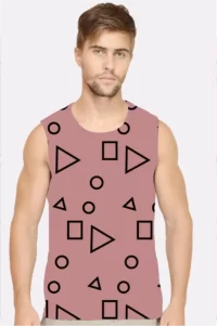Geometric Men Printed Sleeveless T-shirt