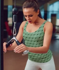 Geometric Print Women Printed Tank Top