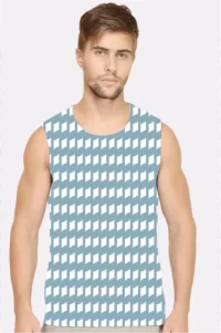 Grey Men Printed Sleeveless T-shirt
