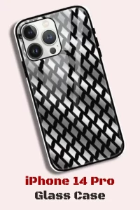 Silver Color iPhone 14 Pro Back Cover Mobile Glass Case