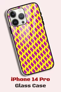 Yellow Rani iPhone 14 Pro Back Cover Mobile Glass Case