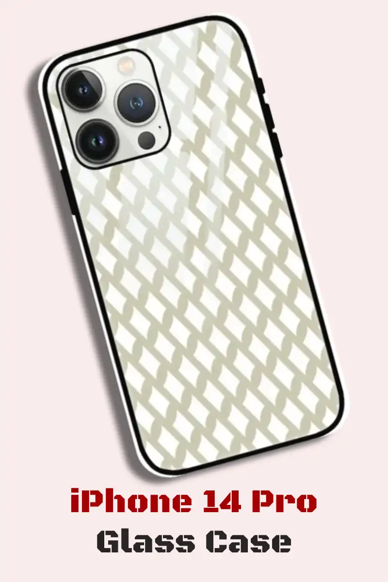 Green Teal iPhone 14 Pro Back Cover Mobile Glass Case - Image 1