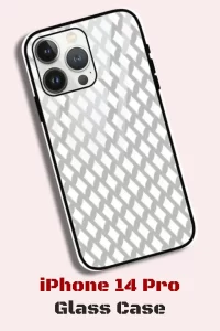 Grey iPhone 14 Pro Back Cover Mobile Glass Case