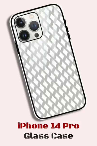 Grey iPhone 14 Pro Back Cover Mobile Glass Case