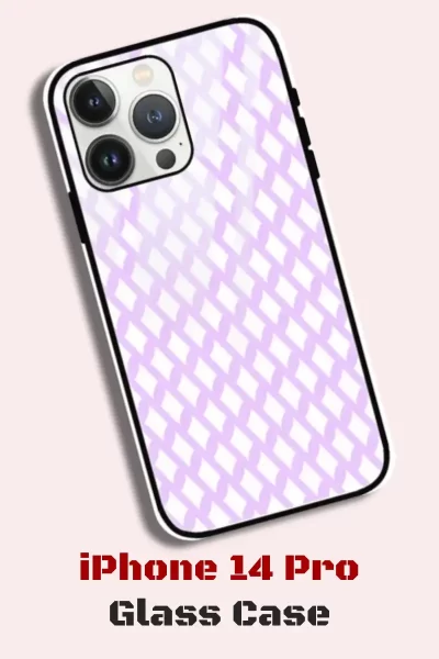 Pink iPhone 14 Pro Back Cover Mobile Glass Case