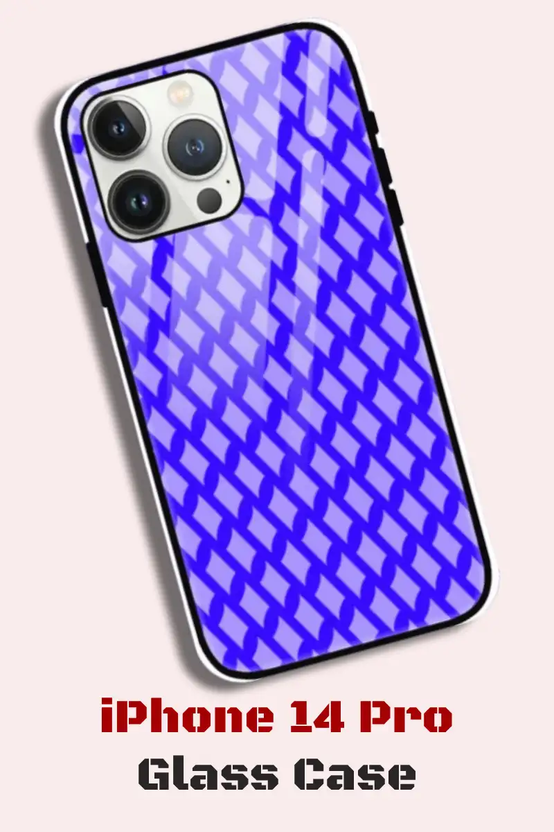 Purple iPhone 14 Pro Back Cover Mobile Glass Case - Image 1
