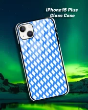 Blue iPhone 15 Plus Mobile Back Cover Glass Case