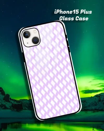 Pink iPhone 15 Plus Mobile Back Cover Glass Case