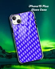 Purple iPhone 15 Plus Mobile Back Cover Glass Case